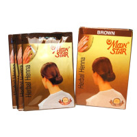 Hair color broun (60 gm (6 x 10gm) moon star, фарба на основі хна механді, колір коричневий