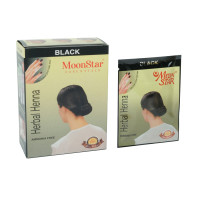 Herbal henna mehandi- hair color black (60 gm (6 x 10gm)) moon star, фарба для волосся на основі хна механді, колір чорний 