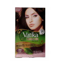 Vatika henna hair colours colouring powder broun (60gm). dabur. краска для волос на основе хны ватика коричневая, 60грм. дабур