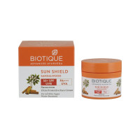 Bio sandalwood face&body sun cream (50gm) biotique, био сандал 50 грм. солнцезащитный крем для лица и тела