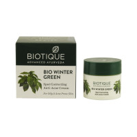Bio winter green cream (16gm) biotique, протизапальний крем для особи біо вінтер грін